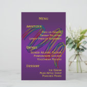 Mardi Gras Party Menu Stationery (Stehend Vorderseite)