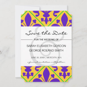 Mardi Gras Party New Orleans Lilie Save The Date