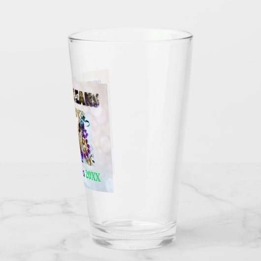 Mardi Gras Party New Orleans Nola Beer Pint Glas (Links)