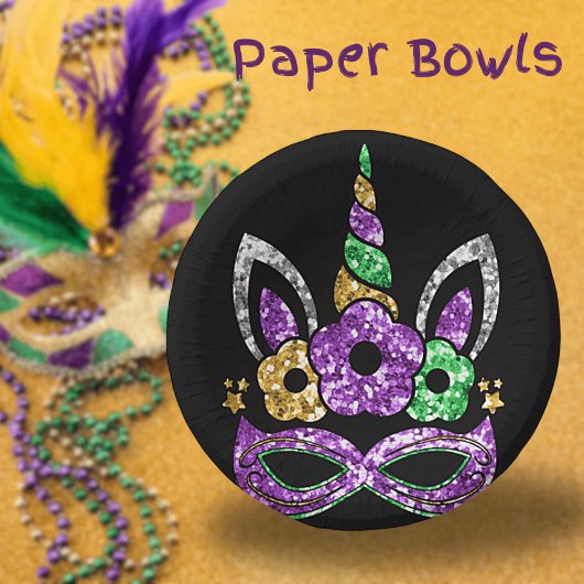 Mardi Gras Party Paper Bowls Pappteller