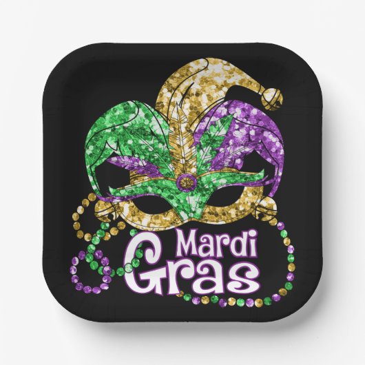 Mardi Gras Party Paper Teller (Vorderseite)