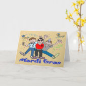 Mardi Gras Party Typ Karte (Gelbe Blume)