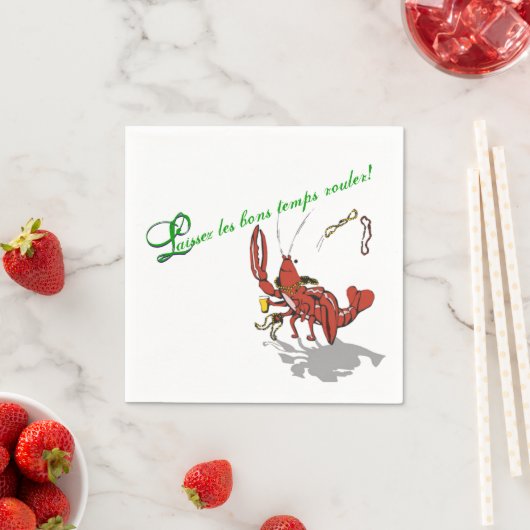 Mardi Gras Partydad Crawfish Serviette (Beispiel)
