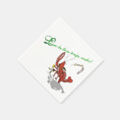 Mardi Gras Partydad Crawfish Serviette (Ecke)