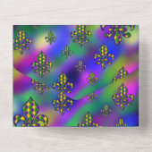 Mardi Gras Pattern All In One Einladung (Rückseite)