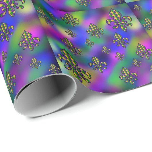 Mardi Gras Pattern Geschenkpapier (Rolleneckpunkt)