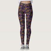 Mardi Gras Pattern Leggings (Vorderseite)