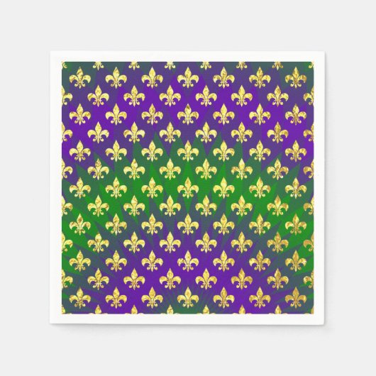 Mardi Gras Pattern mardi-gras Serviette (Vorderseite)