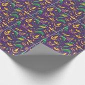 Mardi Gras Pattern Masquerade Geschenkpapier (Ecke)