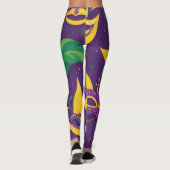 Mardi Gras Pattern Masquerade Leggings (Rückseite)