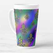 Mardi Gras Pattern Milchtasse (Linke Ecke)