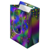 Mardi Gras Pattern Mittlere Geschenktüte (Vorderseite Schrägansicht)