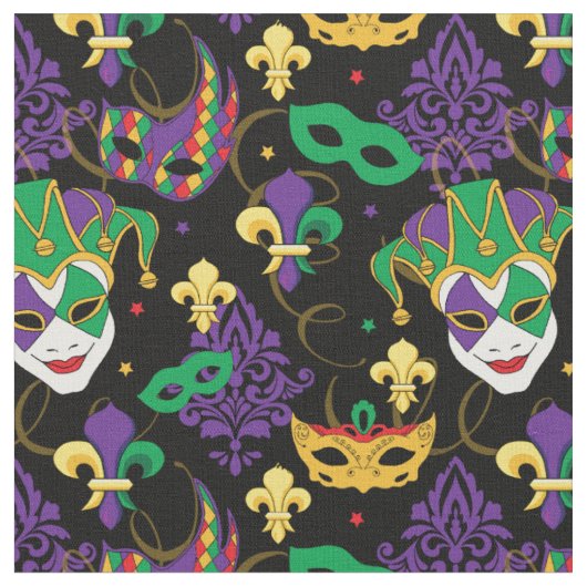 Mardi Gras Pattern Stoff (Nahaufnahme)