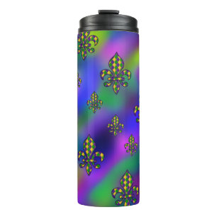 Mardi Gras Pattern Thermosbecher