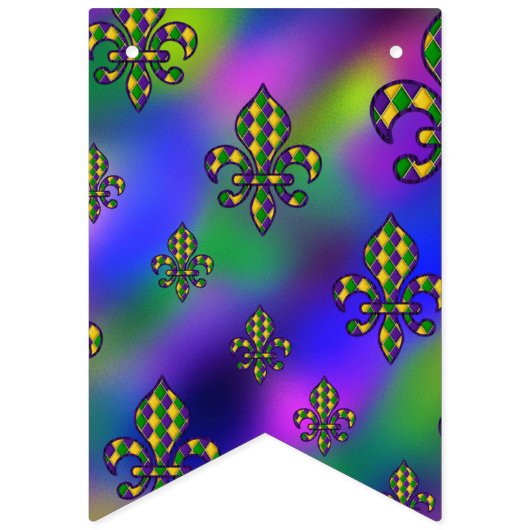 Mardi Gras Pattern Wimpelkette (Erste Fahne)