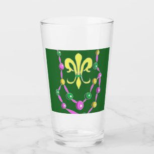 Mardi Gras Perlen Design farbenfroh Glas