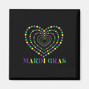 Mardi Gras Perlen Herz Frauen Mädchen Karneval Par Magnet
