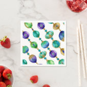 Mardi Gras-Perlen in leuchtenden Farben Serviette (Beispiel)