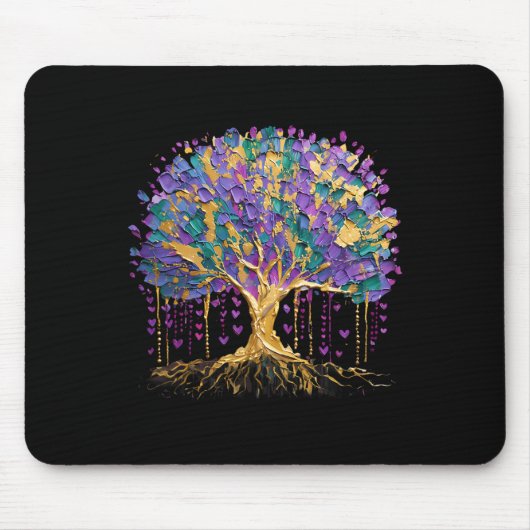 Mardi Gras-Perlenbaum-Karneval New Orleans 2025 Fr Mousepad (Vorne)