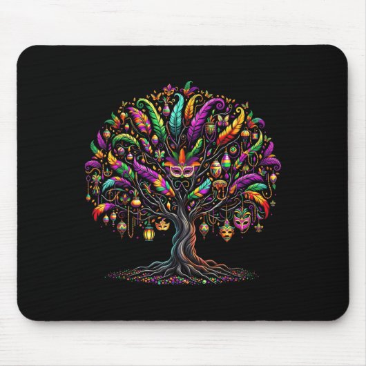 Mardi Gras-Perlenbaum-Karneval New Orleans 2026 Mä Mousepad (Vorne)