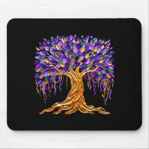 Mardi Gras-Perlenbaum-Karneval New Orleans Frauen  Mousepad