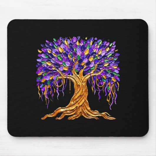Mardi Gras-Perlenbaum-Karneval New Orleans Frauen  Mousepad (Vorne)