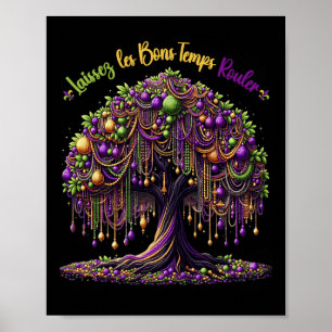Mardi Gras-Perlenbaum-Karneval New Orleans für Fra Poster