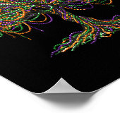 Mardi Gras-Perlenbaum-Karousel-Illustration Poster (Ecke)