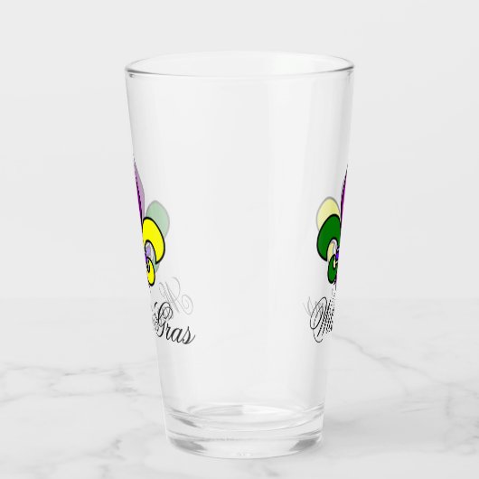 Mardi Gras Personalisiert Glas (Rechts)