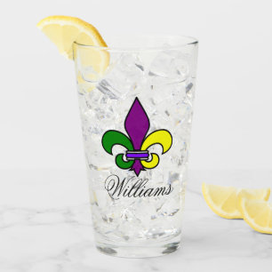 Mardi Gras Personalisiert Glas