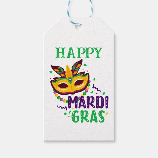 Mardi Gras Personalisierte Gift Tags Geschenkanhänger (Vorderseite)