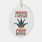 Mardi Gras Personalisiertes Foto Keramik Ornament (Rechts)