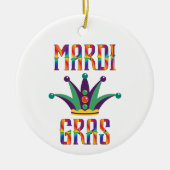 Mardi Gras Personalisiertes Foto Keramik Ornament (Vorne)