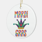 Mardi Gras Personalisiertes Foto Keramik Ornament