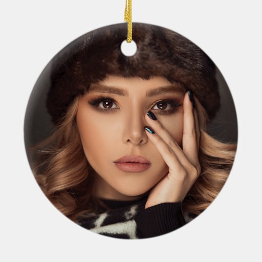 Mardi Gras Personalisiertes Foto Keramik Ornament (Hinten)