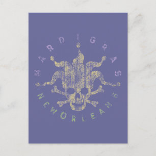 Mardi Gras Piratenjester Postkarte