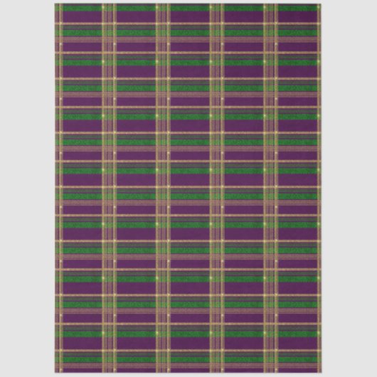Mardi Gras Plaid Seidenpapier (Vorderseite)