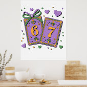 Mardi Gras Playing Cards Six Seven Deck Trucker Ha Poster (Küche)