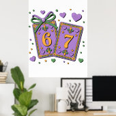 Mardi Gras Playing Cards Six Seven Deck Trucker Ha Poster (Heimbüro)