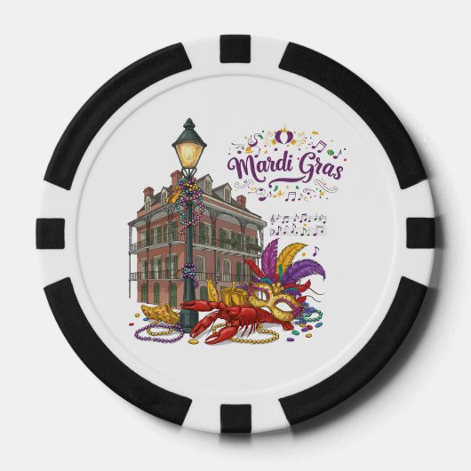 Mardi Gras Pokerchips (Vorderseite)
