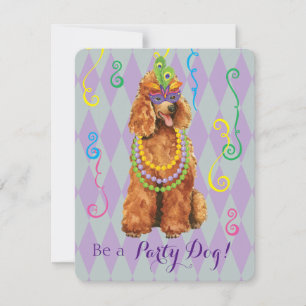 Mardi Gras Poodle Einladung