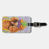 Mardi Gras Poodle Gepäckanhänger (Vorderseite horizontal)