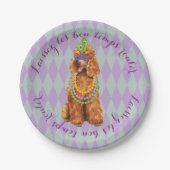 Mardi Gras Poodle Pappteller (Vorderseite)