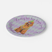 Mardi Gras Poodle Pappteller (Schrägansicht)