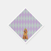 Mardi Gras Poodle Serviette (Ecke)