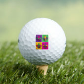 Mardi Gras Pop Art Lilie Golfball (Insitu T-Shirt)
