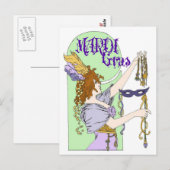 Mardi Gras Postcard Postkarte (Vorne/Hinten)
