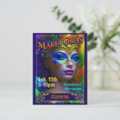 Mardi Gras Poster Einladungen (Stehend Vorderseite)