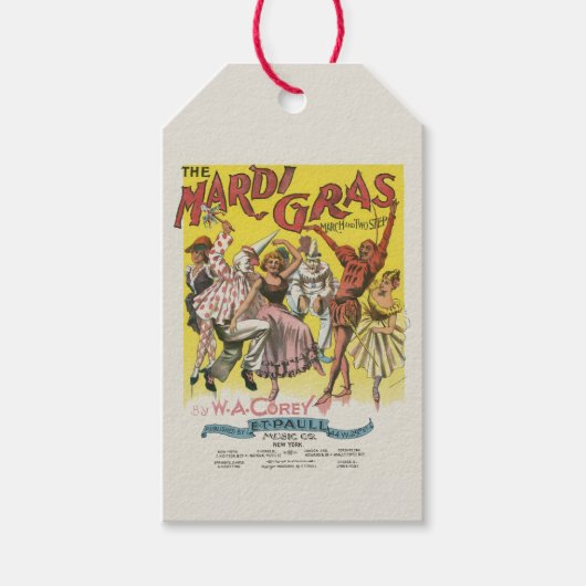 Mardi Gras Poster Geschenkanhänger (Vorderseite)