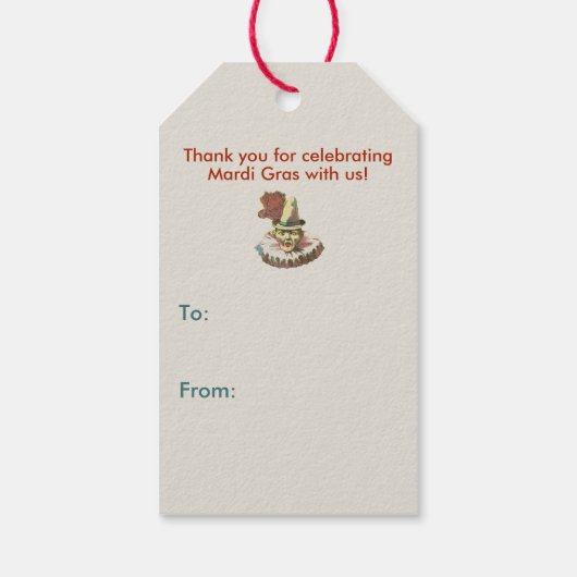Mardi Gras Poster Geschenkanhänger (Rückseite)